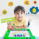 Criança Brincando com a Prancheta Magnética Verde - Toylandia Kids
