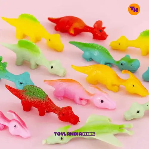 Dez Dino Estilingue Dino Divertido que Gruda Fácil e Anti Estresse Infantil - Toylândia Kids