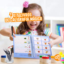 Kit 4 Livros de Caligrafia Mágico Reutilizavéis PAGUE 1 LEVE 4 + BRINDE
