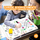 Livro de Desenvolvimento Infantil + 8 Canetinhas e Apagador de Brinde