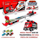 Brinquedo do Mega Caminhão com Seis Carrinhos Totalmente Completo