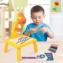 Mesa Projetora Adventure Kids Amarelo Toylandia Kids Brinquedo Criativae Criança Brinca e Aprende