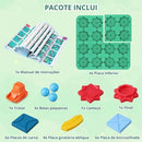 Pista de Construção Lógica Incluso com 1x Manual, 4x Placas, 1x Carrinho, 3x Bolinhas, 1x Inicio, 1x Final, 6x Placas de Curvas, 4x Placas Giratória e 6x Placa de Encruzilhada