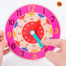 Relógio Montessori Rosa de Brinquedo Para as Crianças Aprenderem de Forma Fácil os Números e os horários Brinquedo da Loja Toylandia Kids