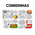 Bobina Criativa Para Colorir Comidinhas