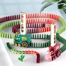 Trem Dominó Rosa e Verde