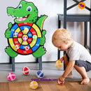 stick ball com arco alvo jacare criança brincando - Toylandia Kids Brinquedo de Arremesso Grudante